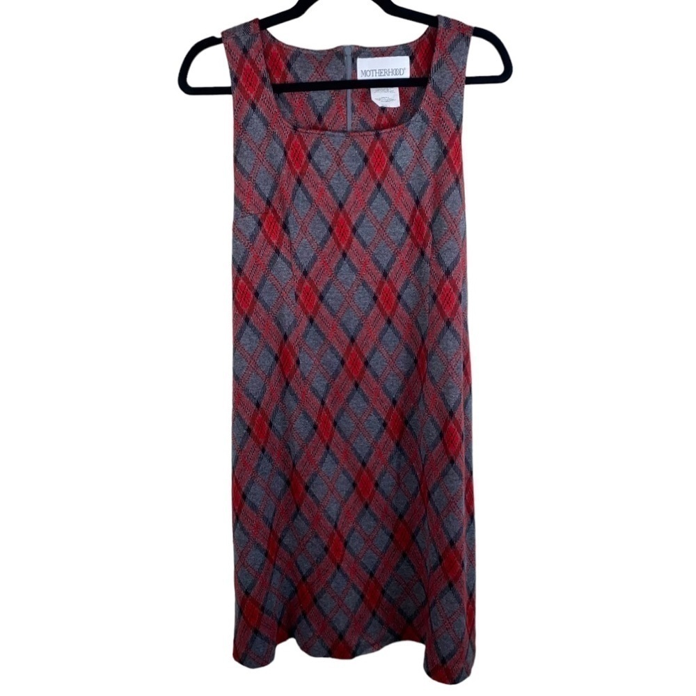 Motherhood Maternity Jumper Red, Gray, Black Zip Back Large